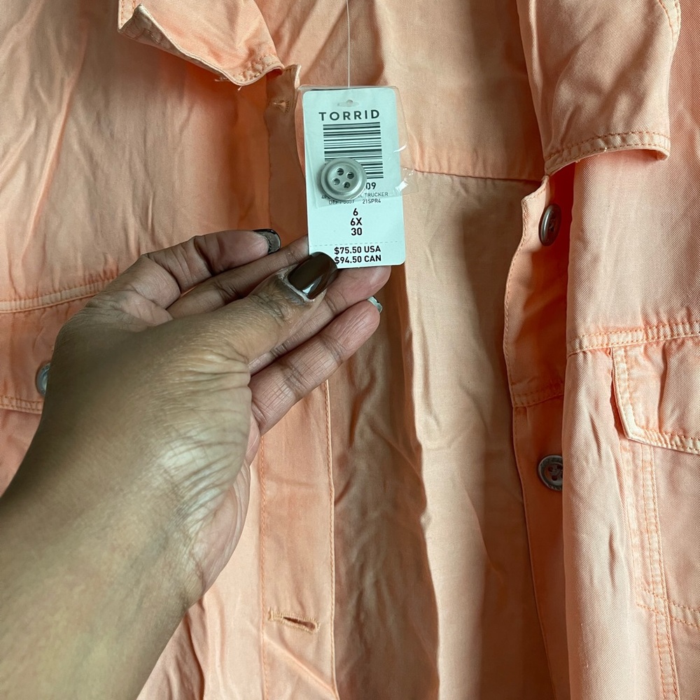 TENCEL TRUCKER Peach color